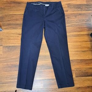 Talbots Perfect Chino Pants Women’s Size 10 Navy Blue Straight Leg (Ref 50)